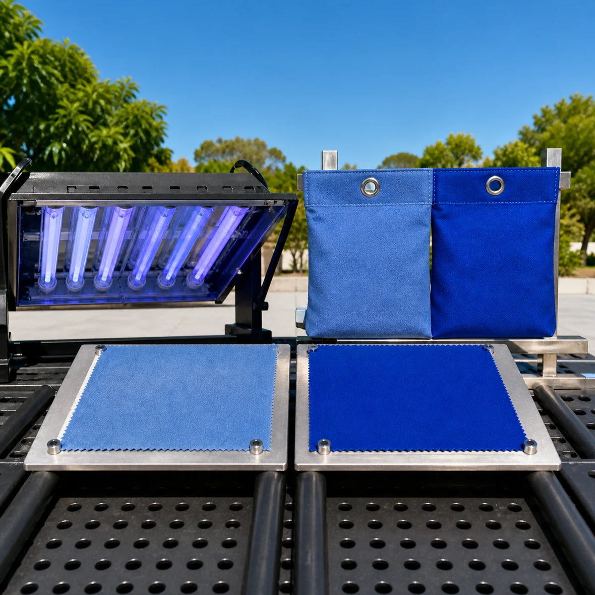 UV resistance testing of custom beach bag fabric