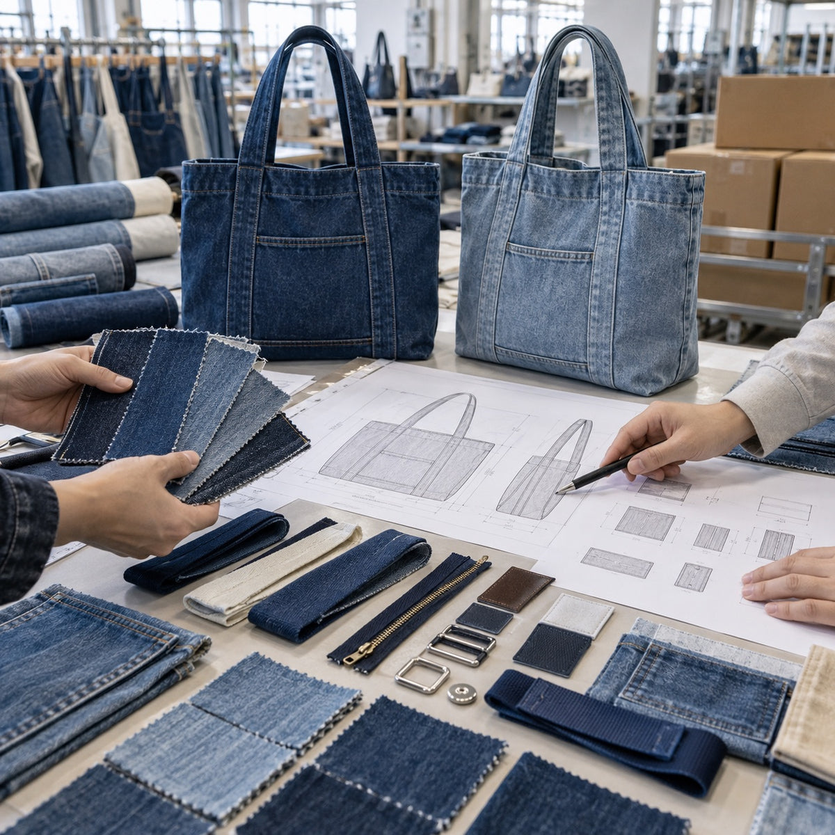 Custom tote bag manufacturing by ToteBag-Factory