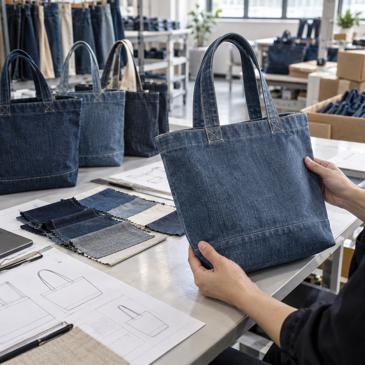 Custom tote bag manufacturing by ToteBag-Factory