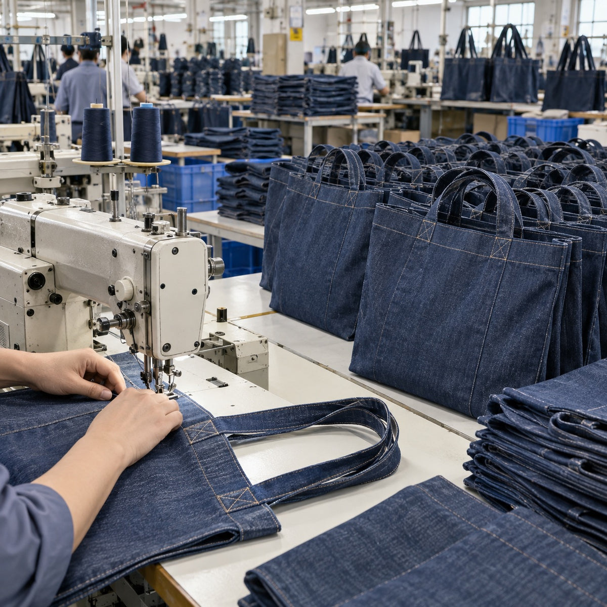 Custom tote bag manufacturing by ToteBag-Factory