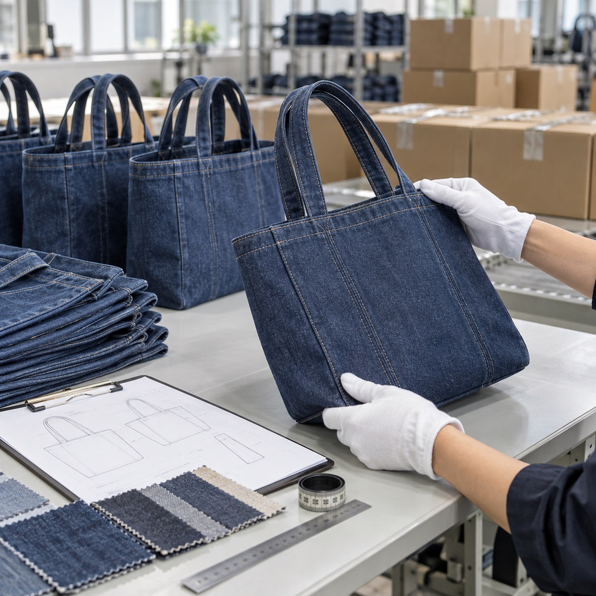 Custom tote bag manufacturing by ToteBag-Factory