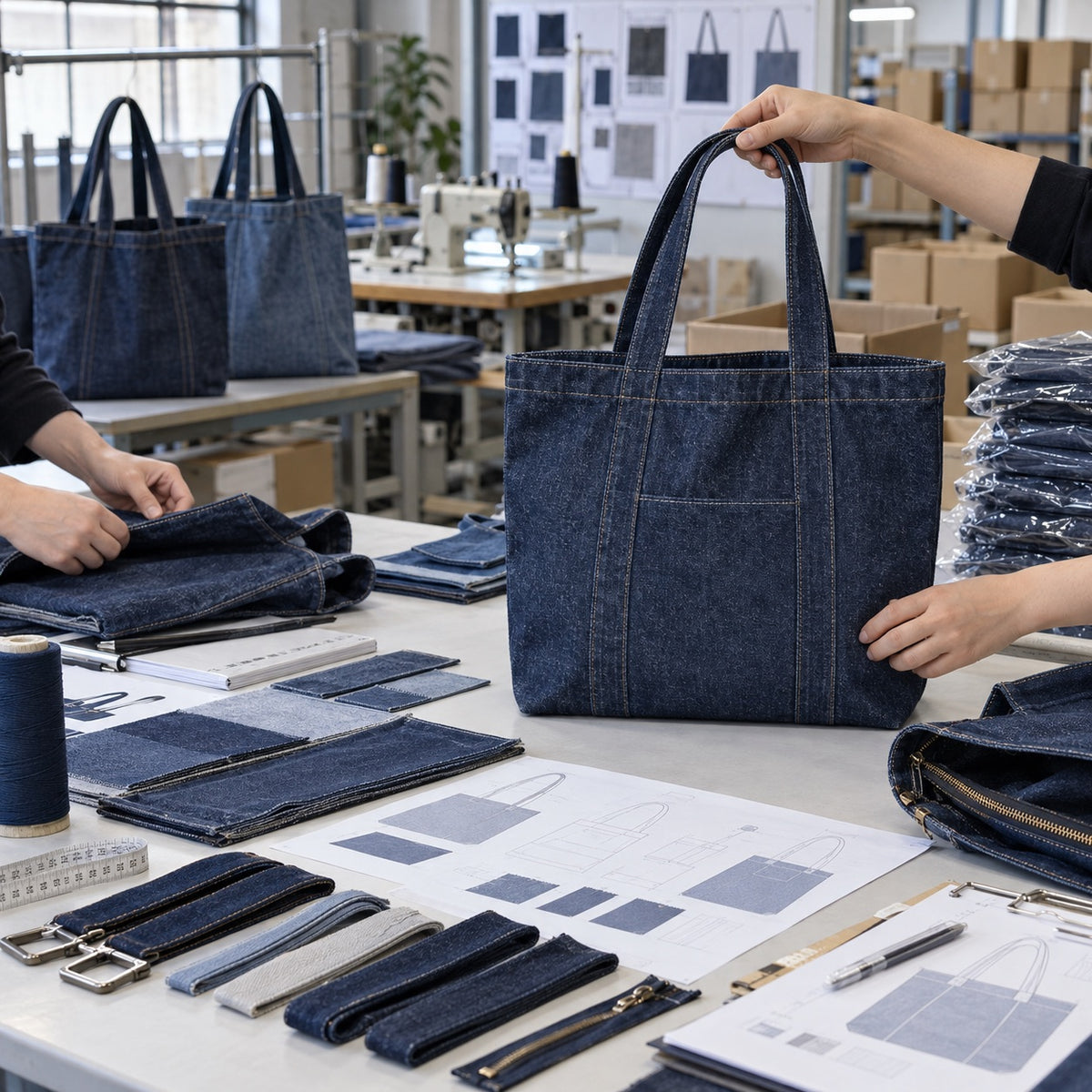 Custom tote bag manufacturing by ToteBag-Factory