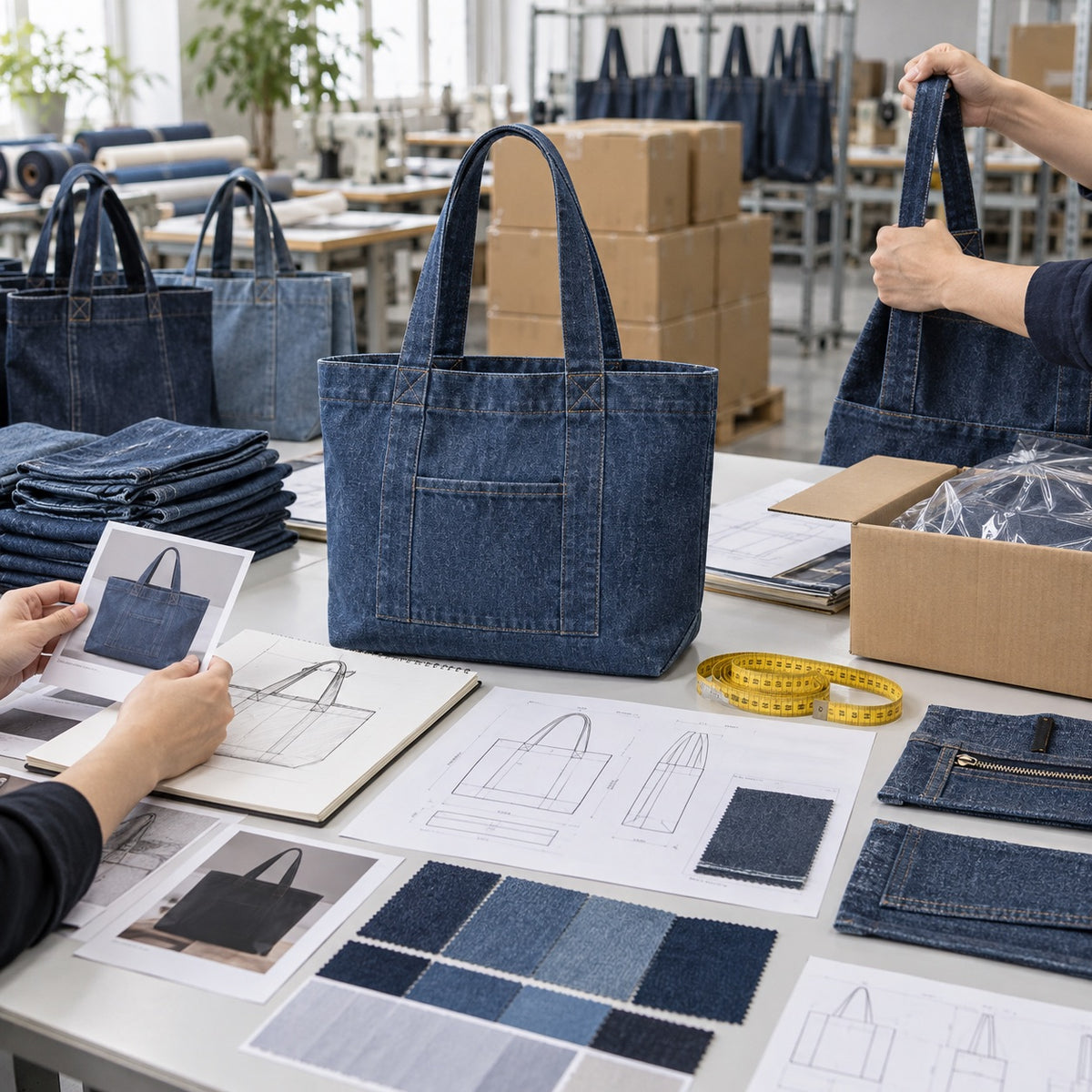 Custom tote bag manufacturing by ToteBag-Factory