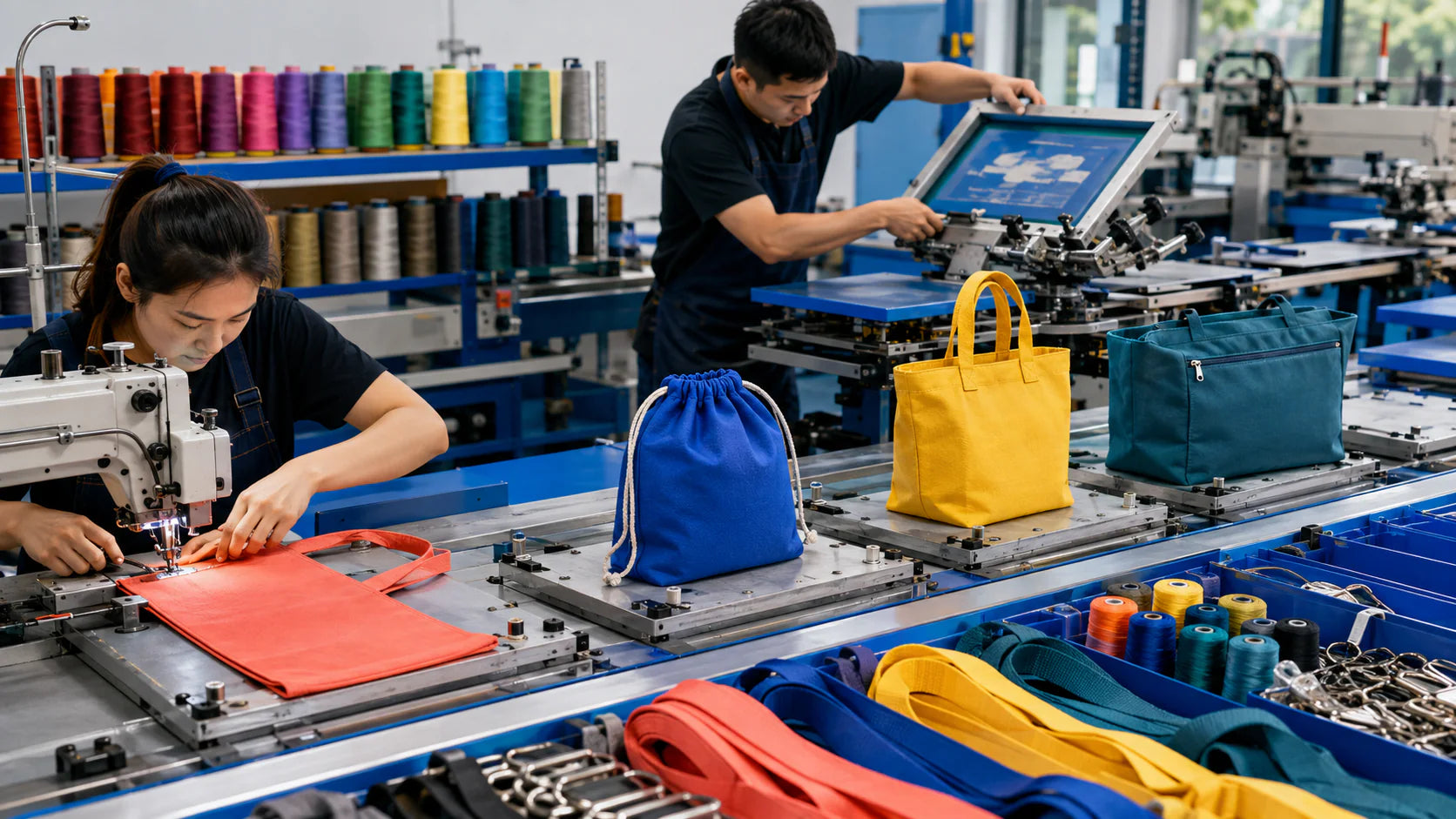 Cambio de celda de producción flexible entre bolsas con cordón plano y bolsas con cremallera, con fuelle