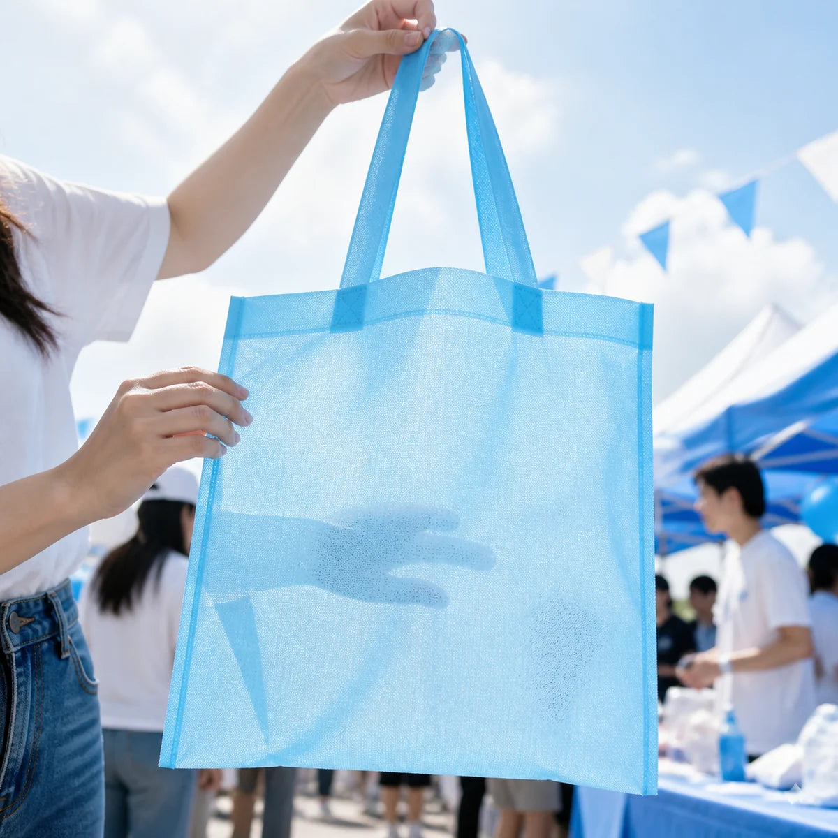 Lightweight 70–80 GSM non-woven tote