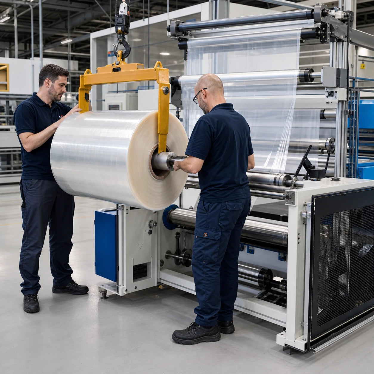 pla film roll preparation