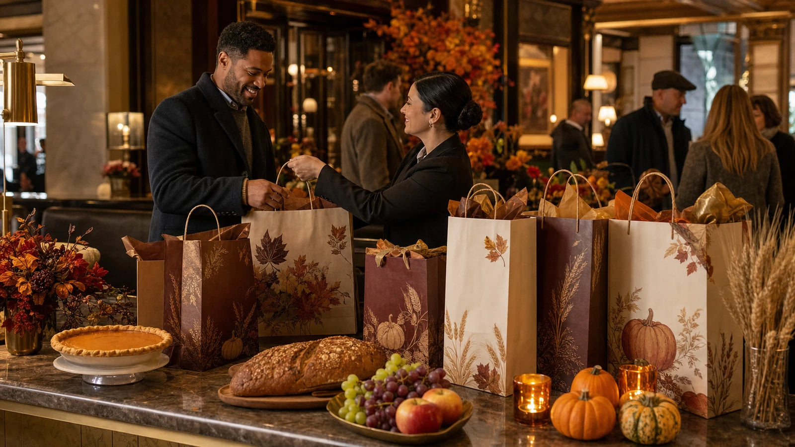 thanksgiving hospitality food service bags