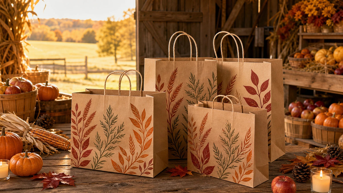 thanksgiving kraft gift bags