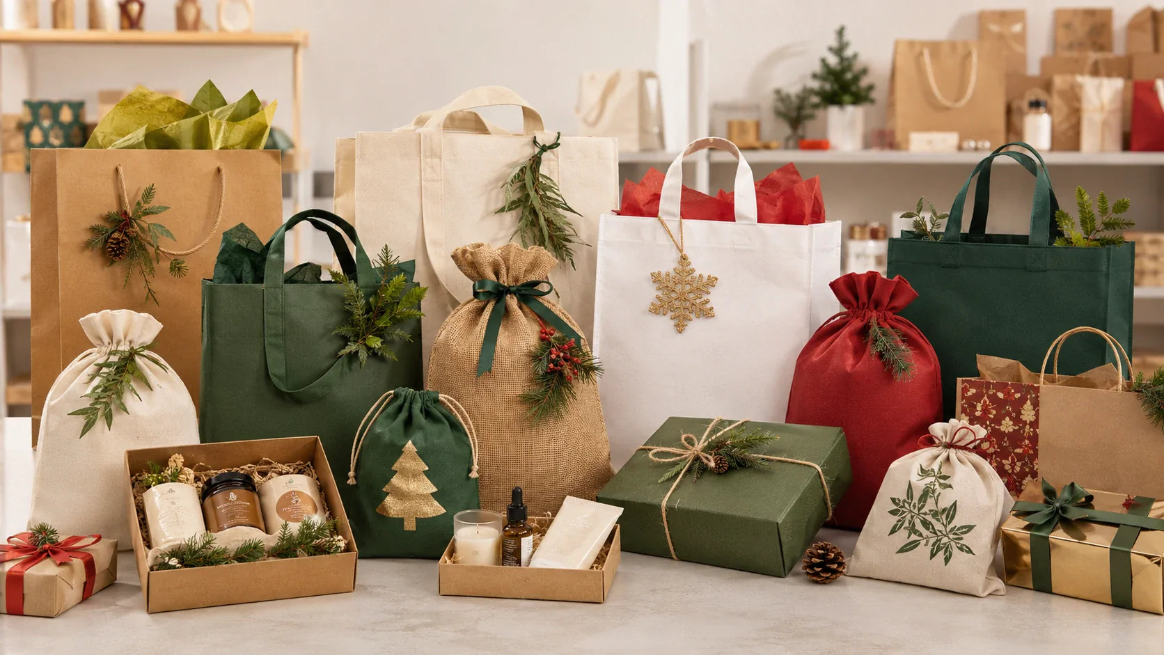 Corporate Christmas Gift Bags for Employee, Client, and Brand Gifting