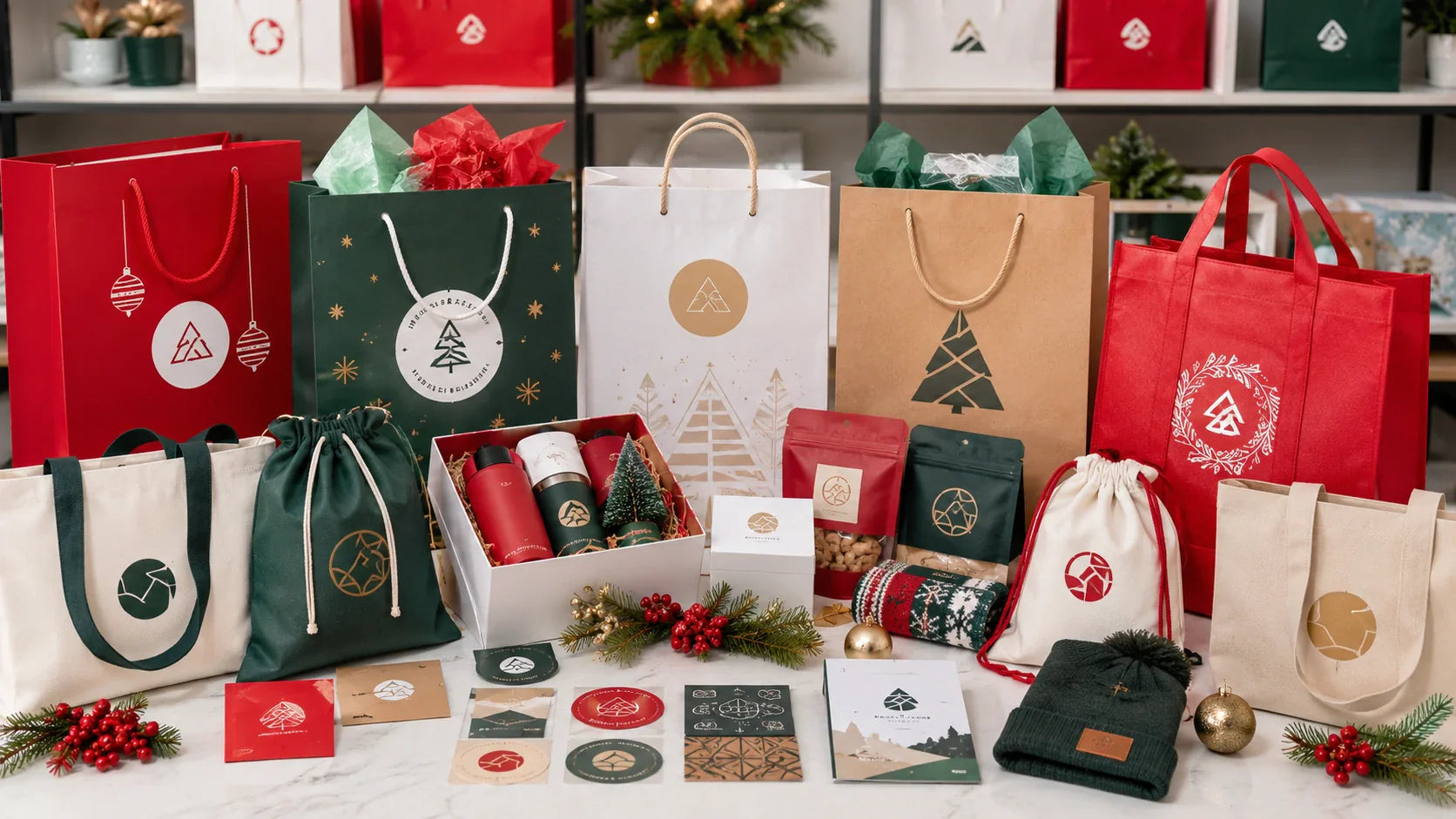 Christmas Drawstring Gift Bags: Fabric, Cotton, Burlap, and Non-Woven Options