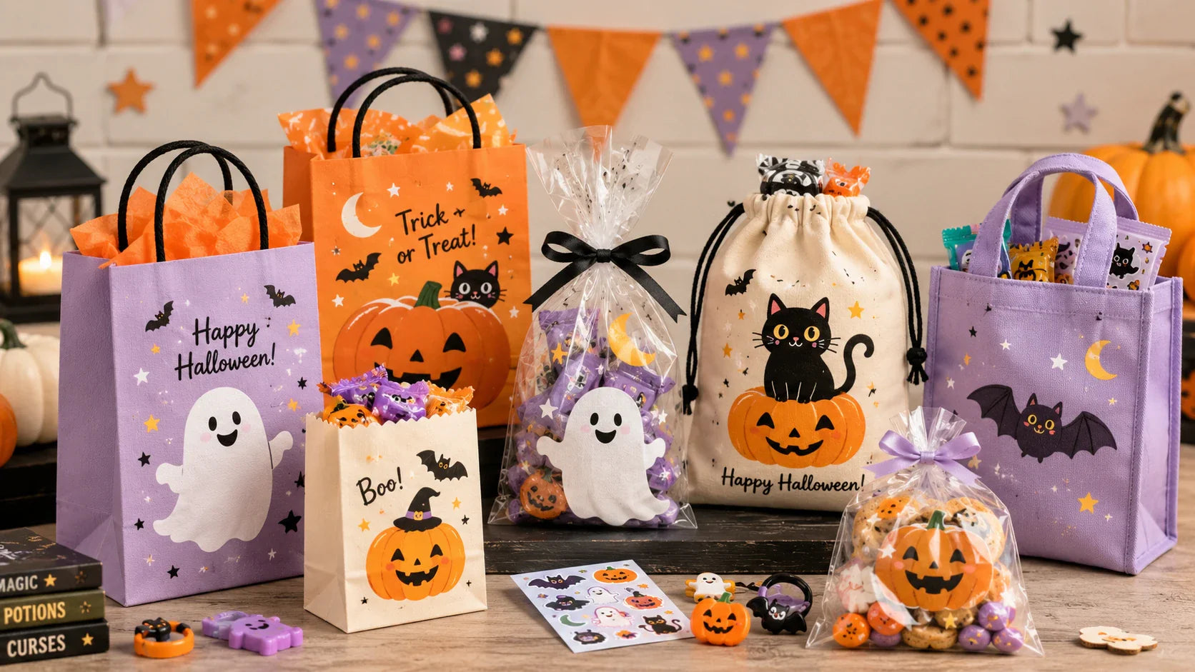 Cute Halloween treat bags for kids schools and seasonal giveaways