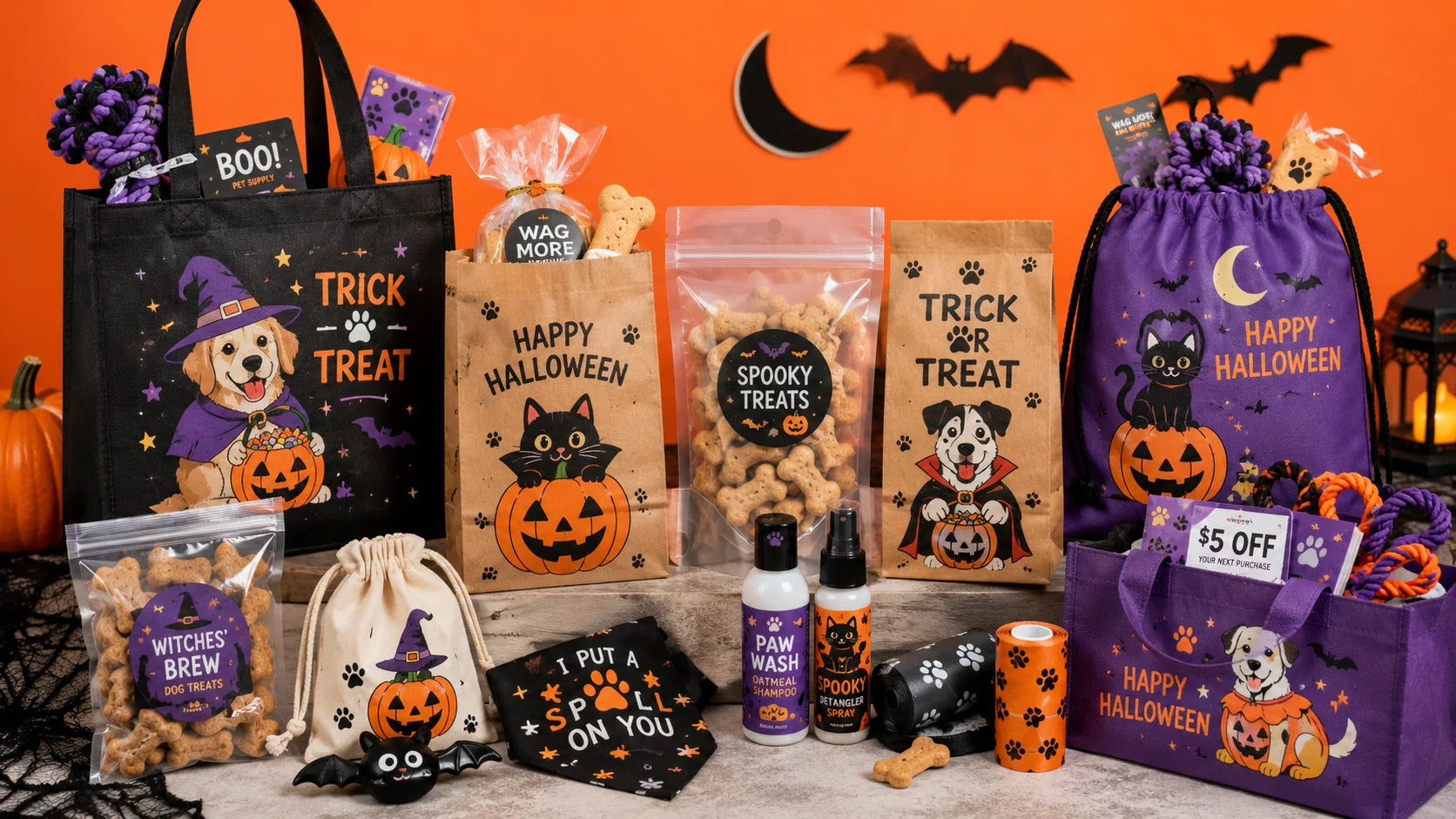 Halloween bags for pets for retailers pet brands and events