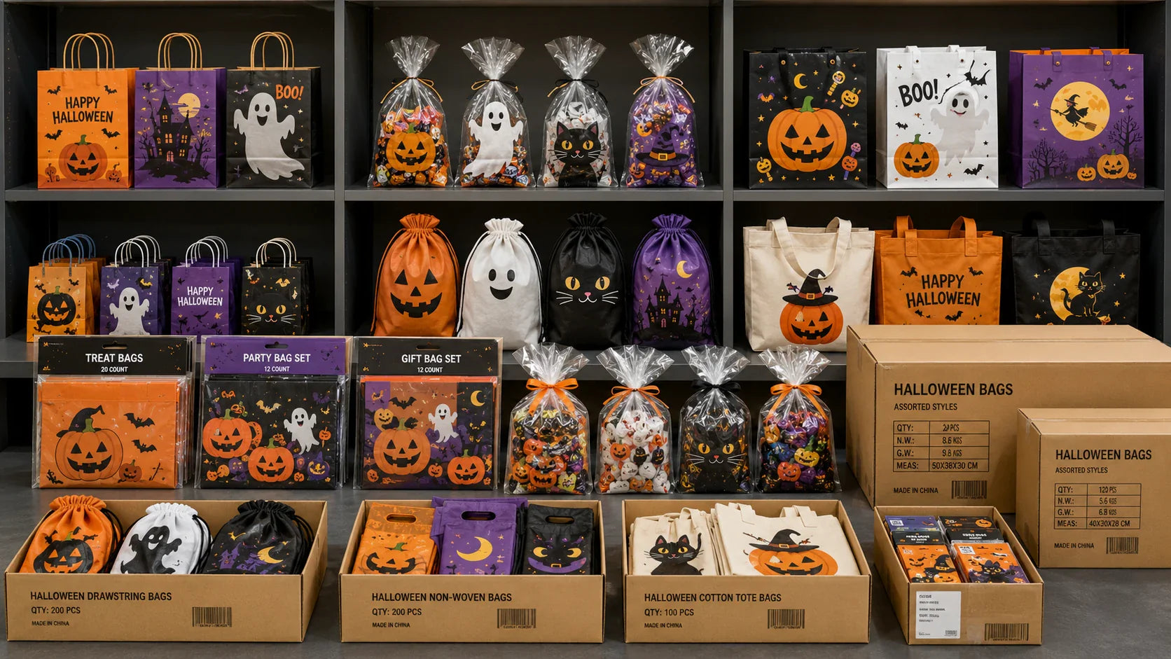 Halloween bags for wholesalers importers and distributors