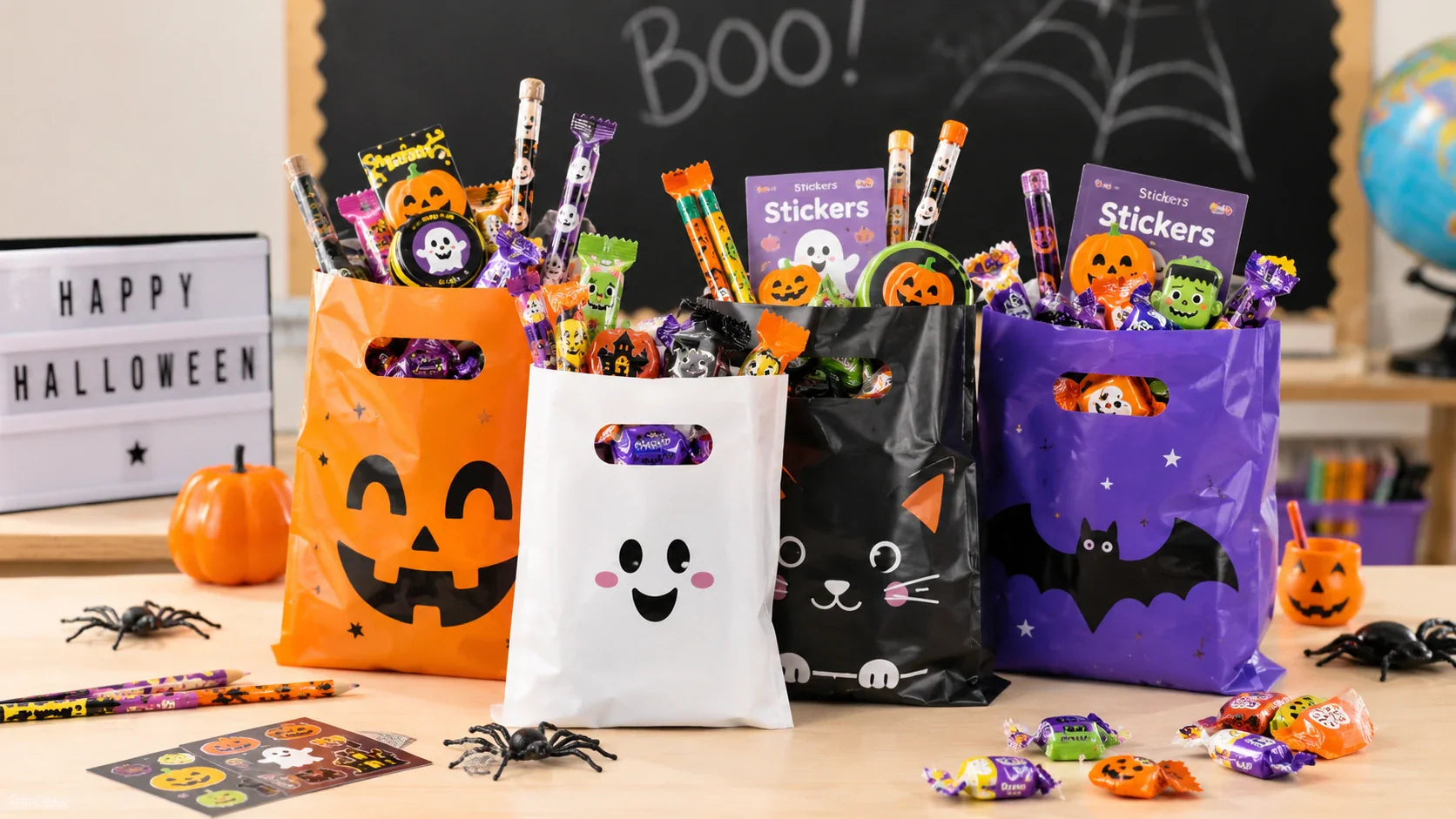 Halloween treat bags for schools and classroom parties