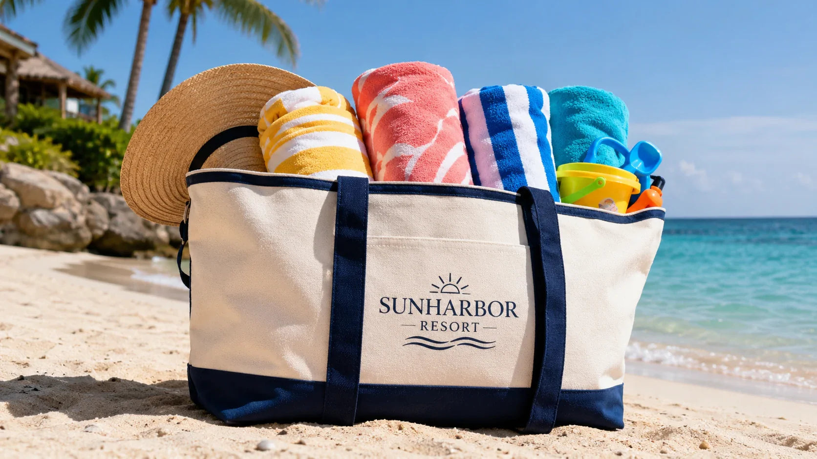 Oversized Beach Bag Personalized: Sizing Guide for Family and Resort Needs