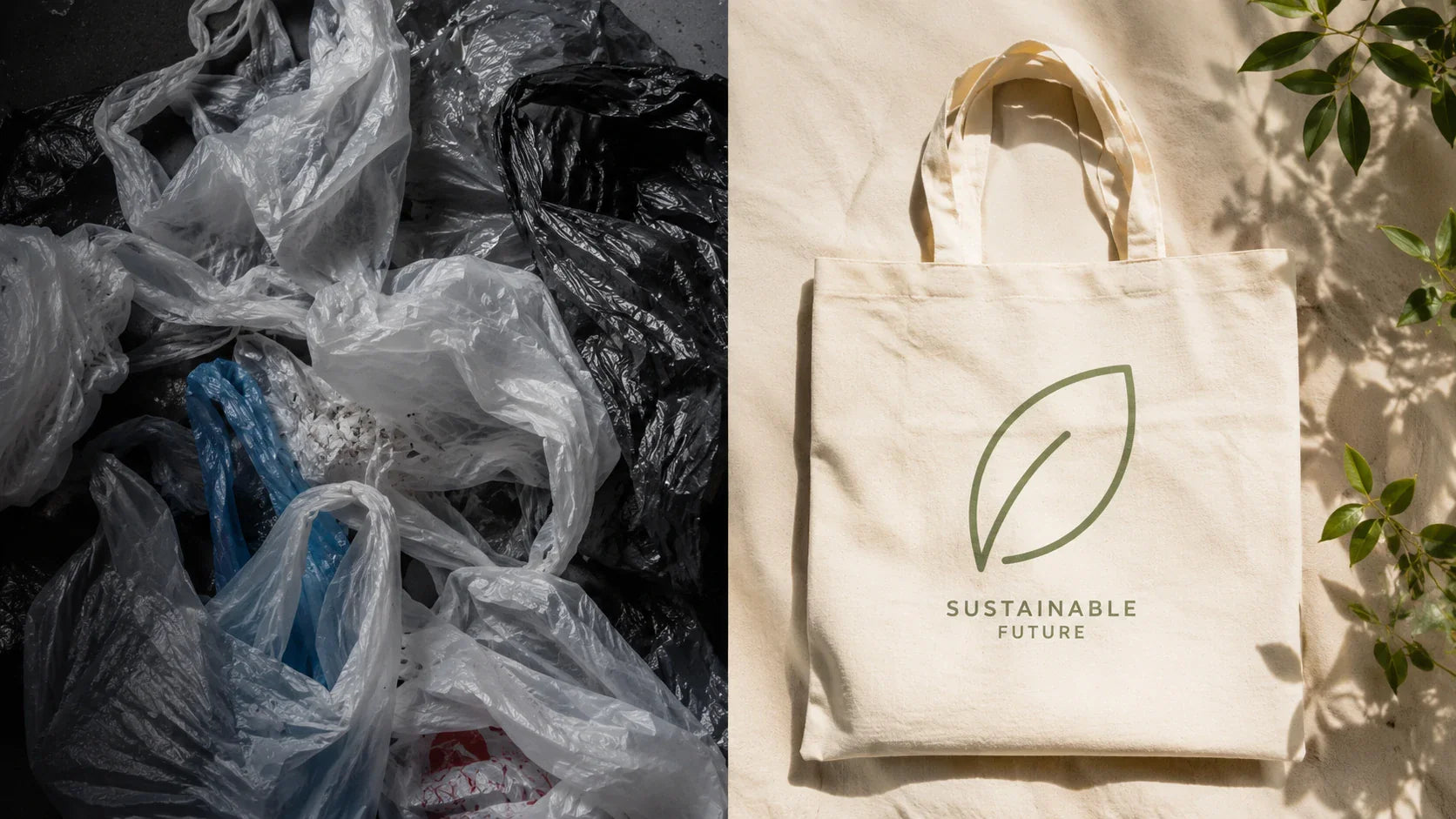 Transitioning from single-use plastics to eco-friendly custom printed cotton bags for corporate packaging.