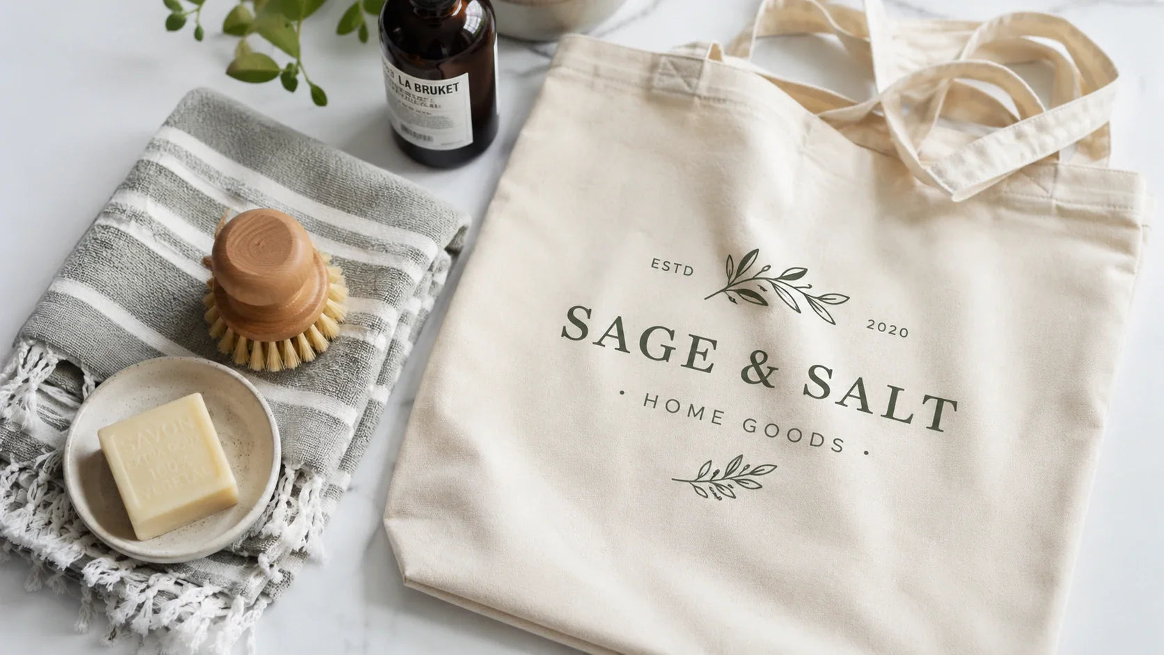 Care instructions and washing supplies for custom printed tote bags