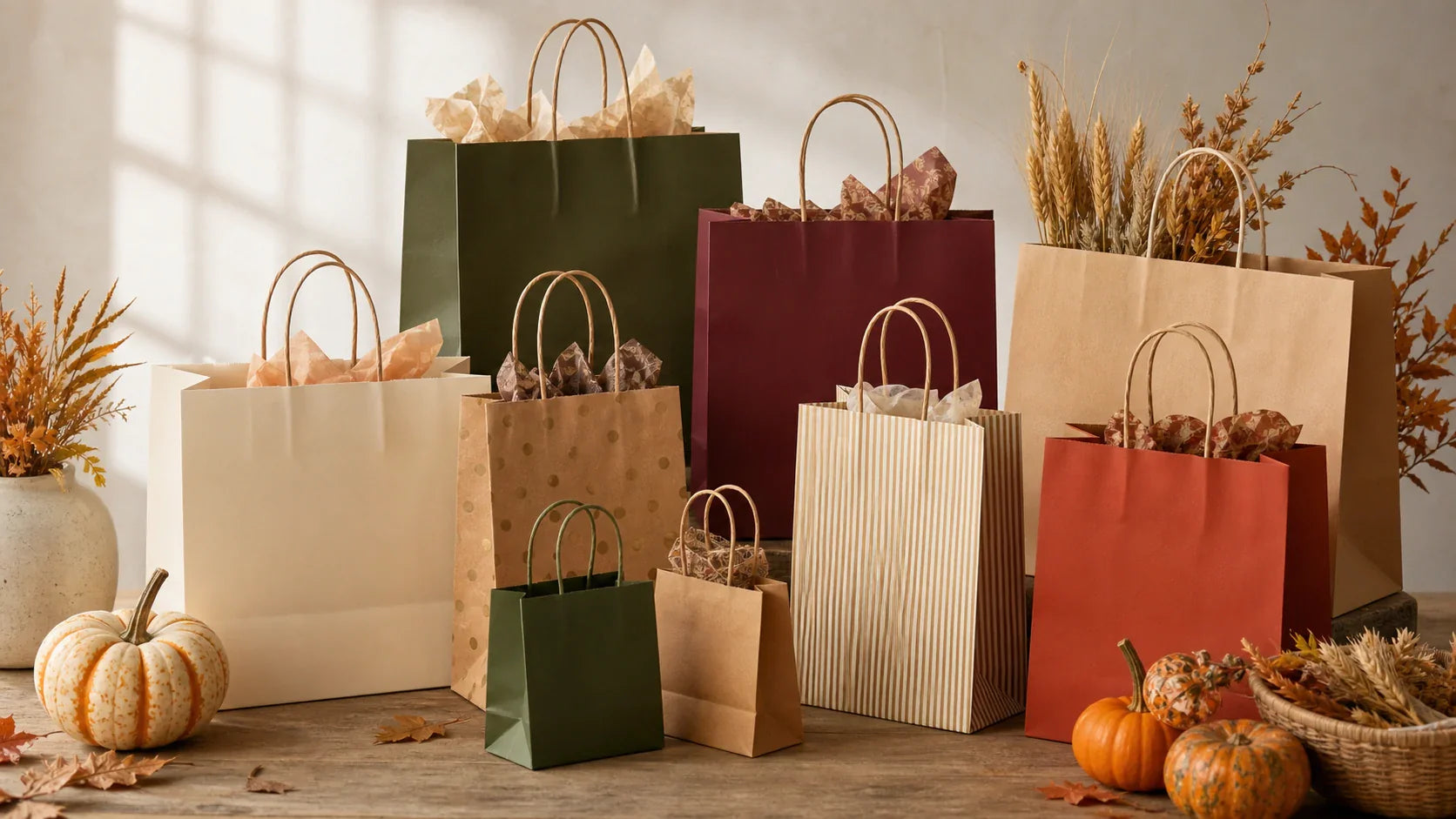 Wholesale thanksgiving gift bags assortment for Thanksgiving packaging and gift projects