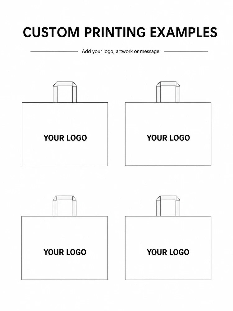 Custom logo printing examples for zippered non-woven tote bags
