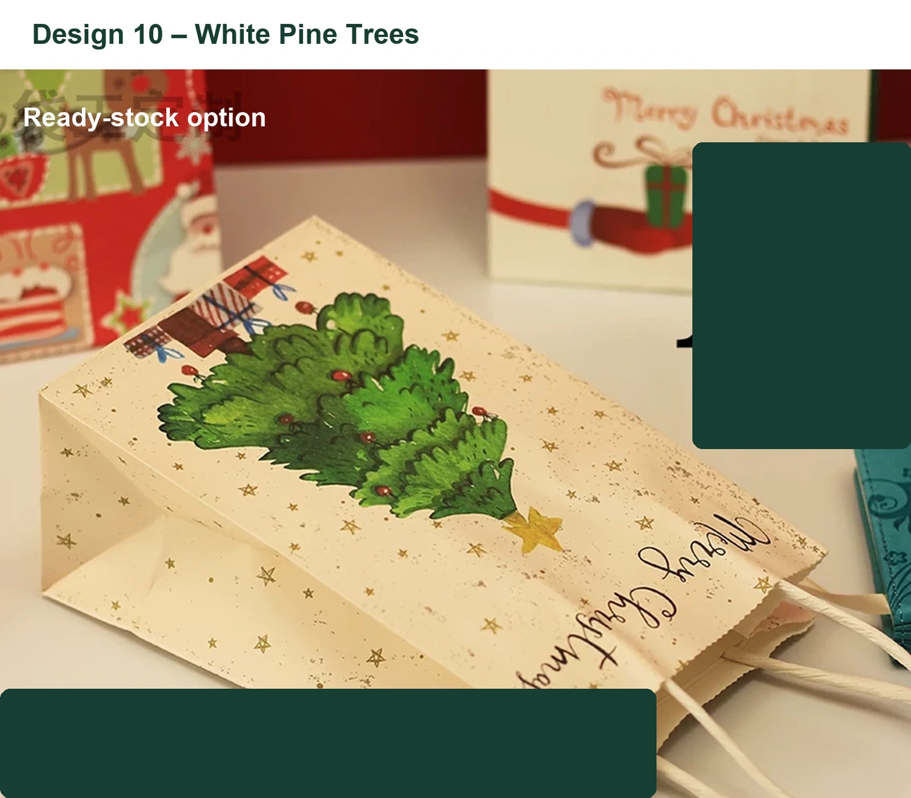 150gsm Kraft Christmas Paper Gift Bags with Twisted Handles – option 28471306232
