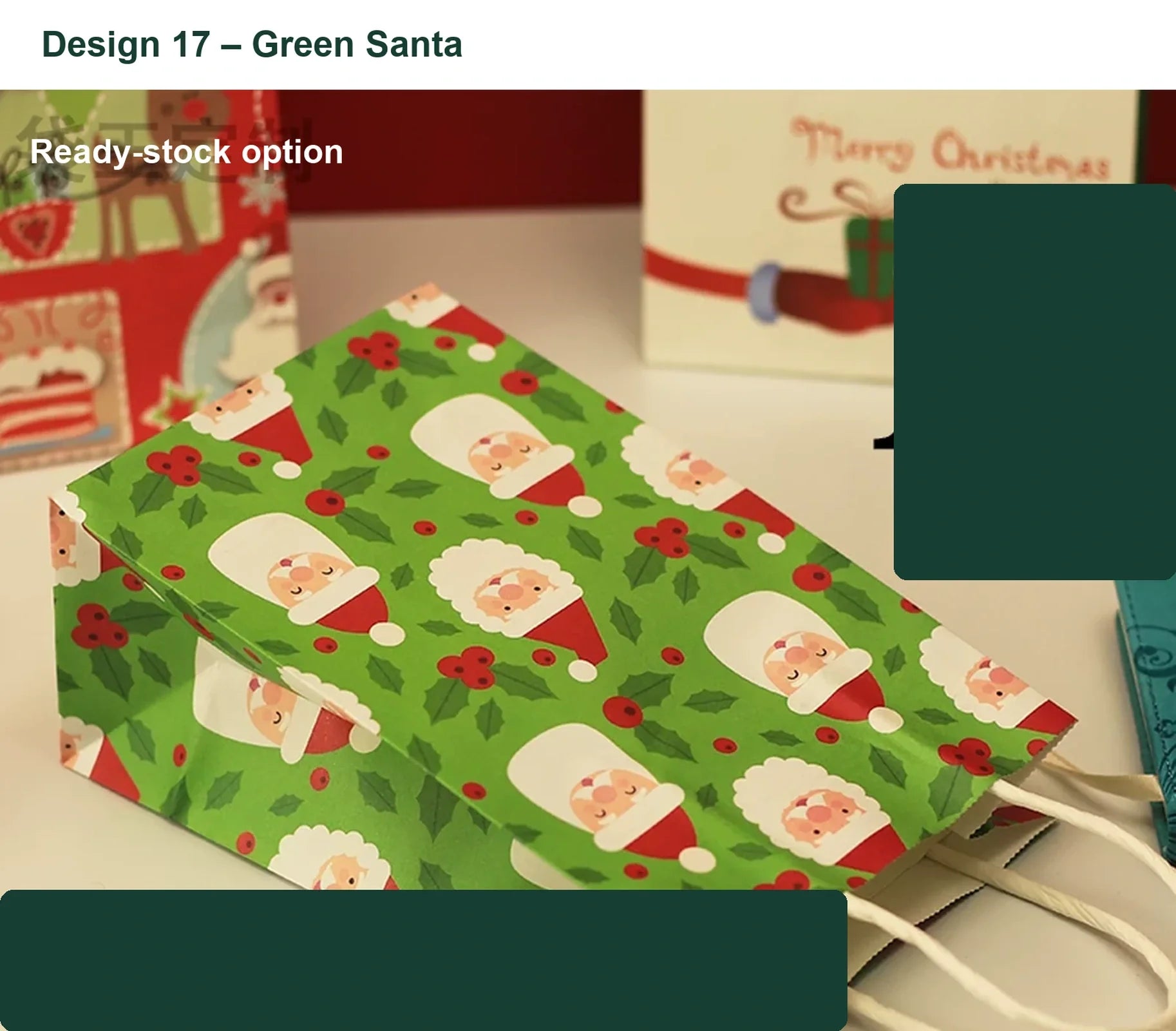 150gsm Kraft Christmas Paper Gift Bags with Twisted Handles – option 28471445099