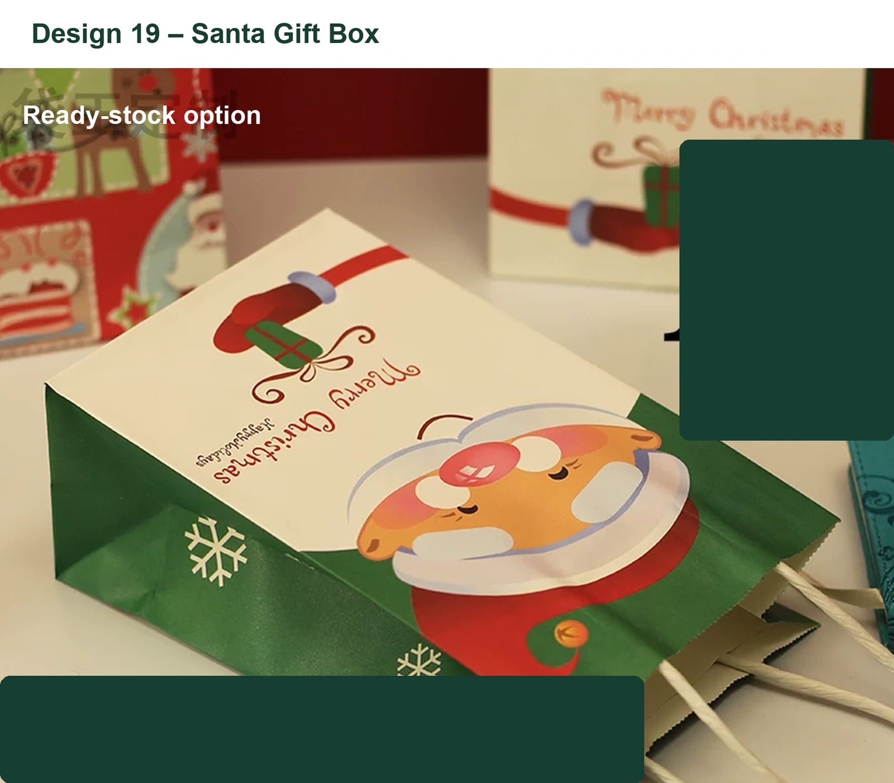 150gsm Kraft Christmas Paper Gift Bags with Twisted Handles – option 28471445100