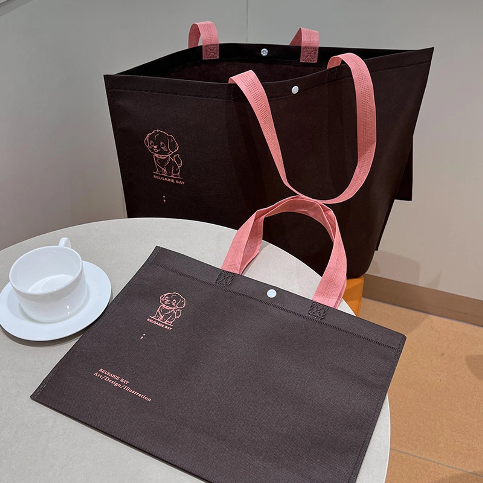 20-Style Snap-Closure Non-Woven Tote Bags for Boutiques — Furry Friend
