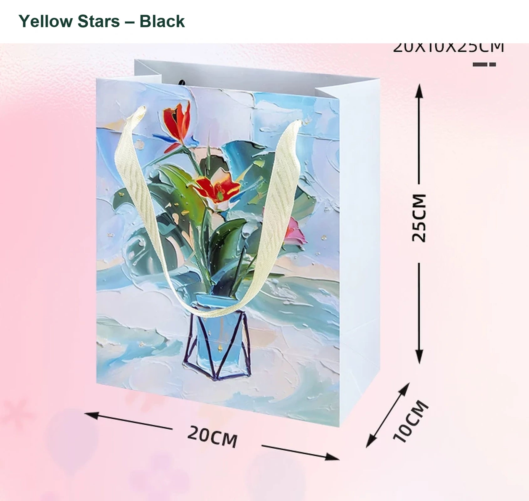 250gsm Cardstock Christmas and Occasion Gift Bags with Ribbon Handles – option 31772197767