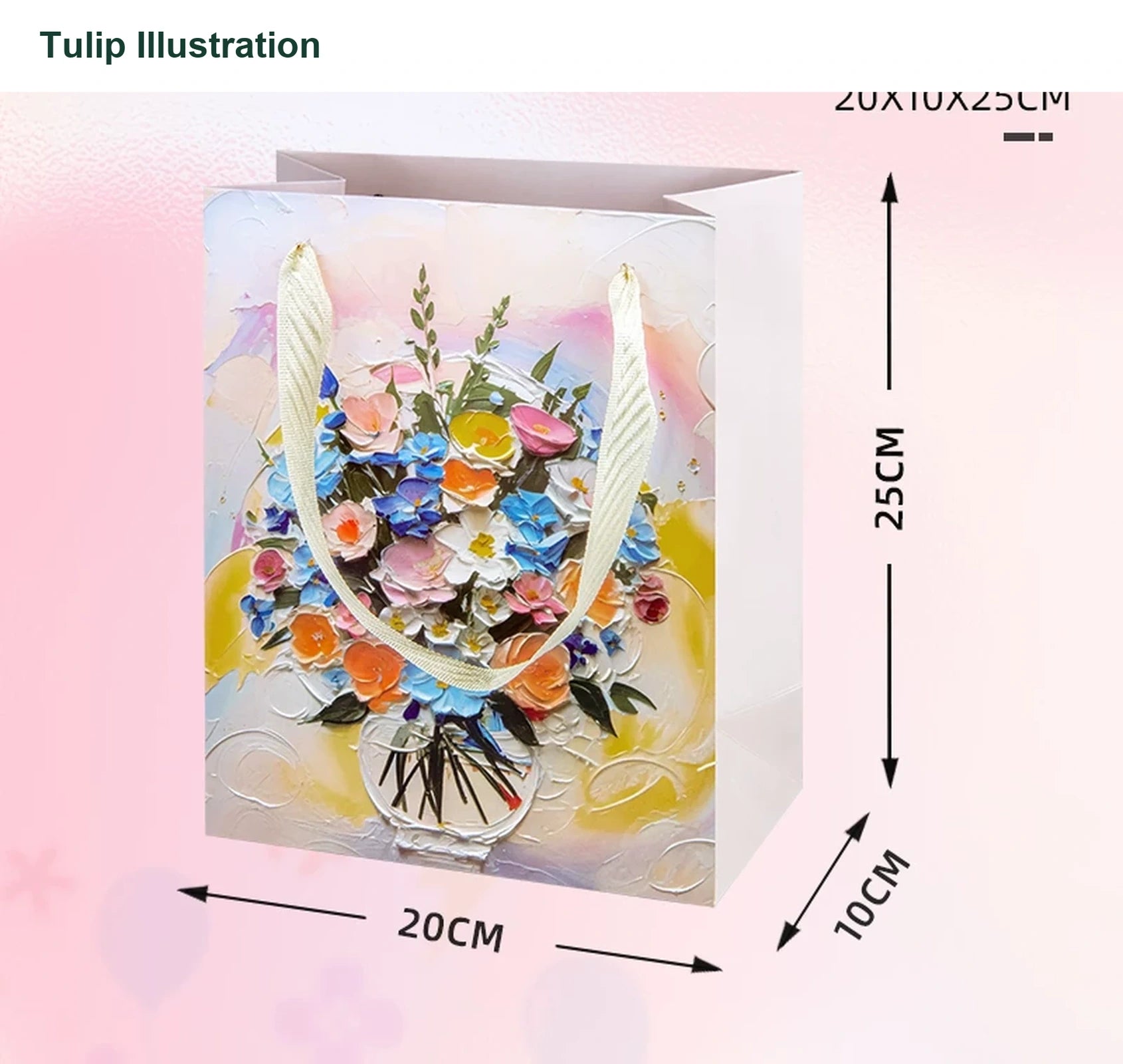 250gsm Cardstock Christmas and Occasion Gift Bags with Ribbon Handles – option 33617041104