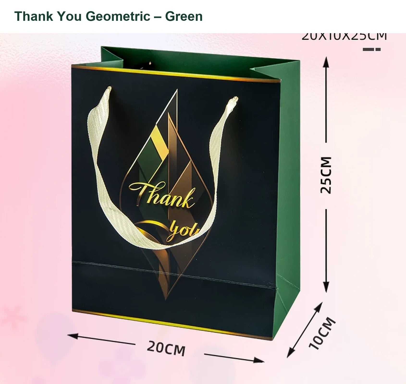 250gsm Cardstock Christmas and Occasion Gift Bags with Ribbon Handles – option 33850408930