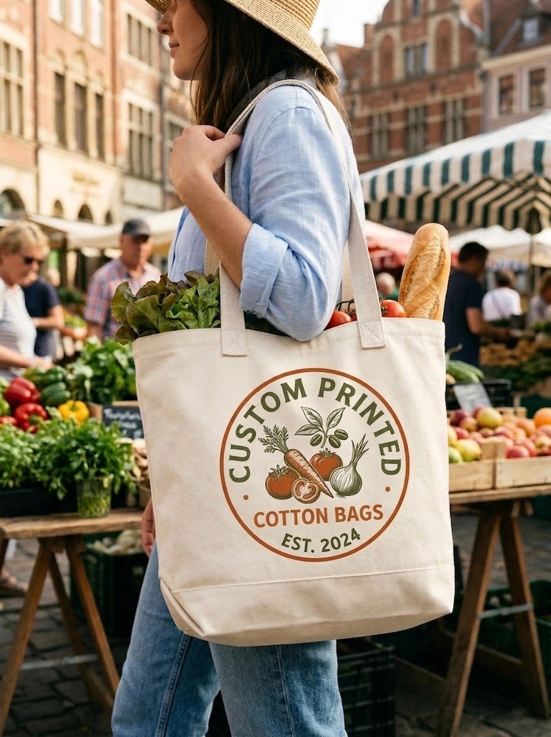 Bolsas de algodón con impresión personalizada