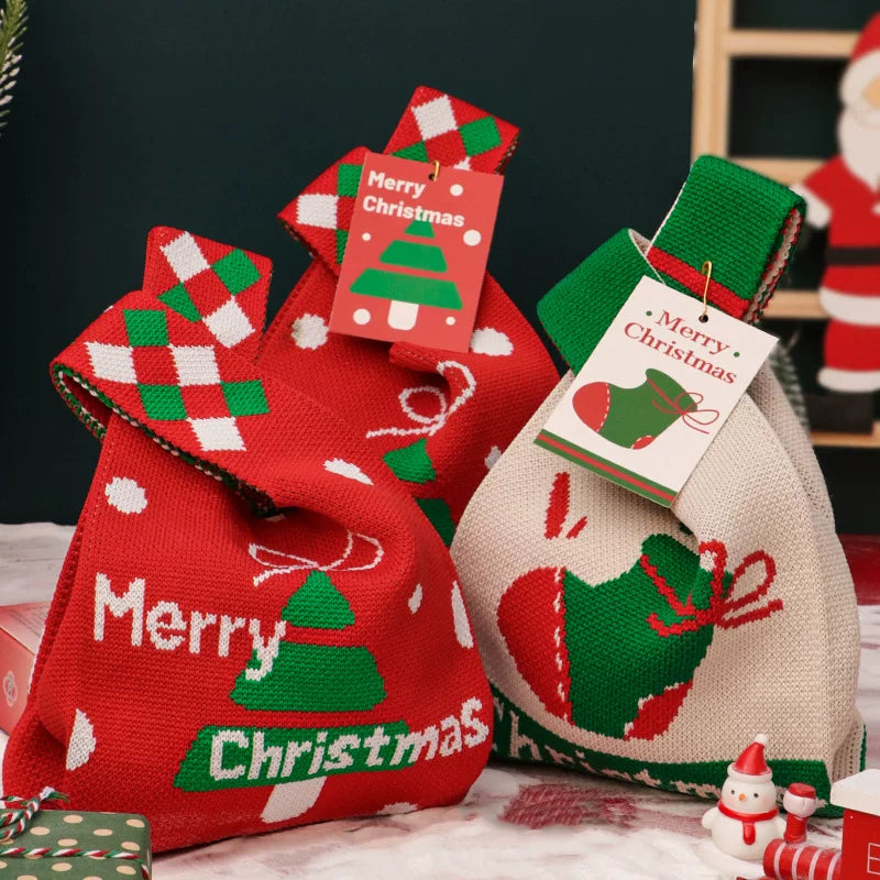 Christmas Canvas and Knitted Gift Bags with Carry Handles – gallery 01