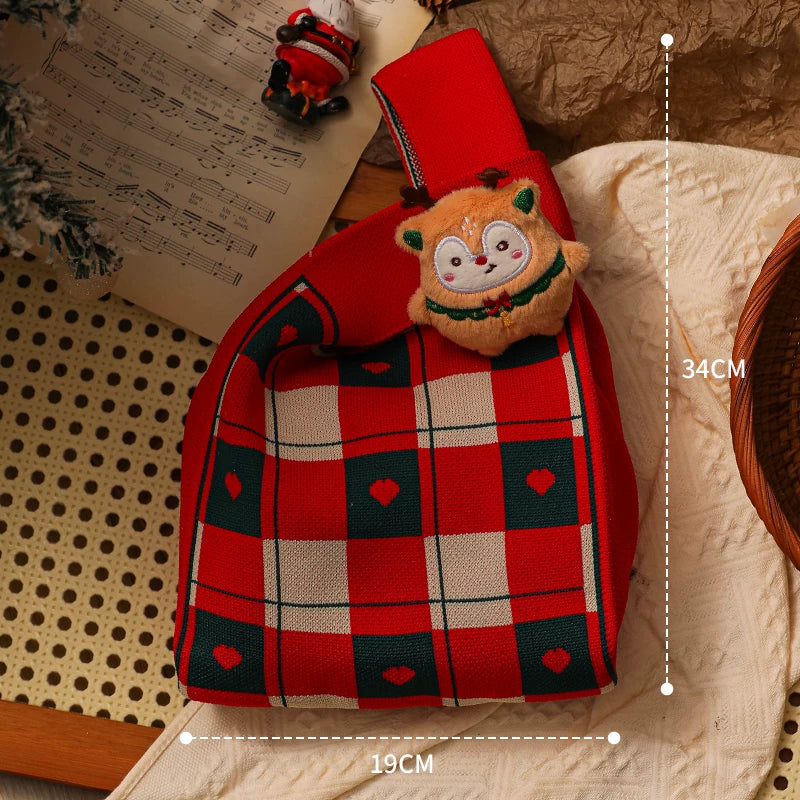 Knitted Christmas Gift Bags with Character Ornaments – variant 35195870669
