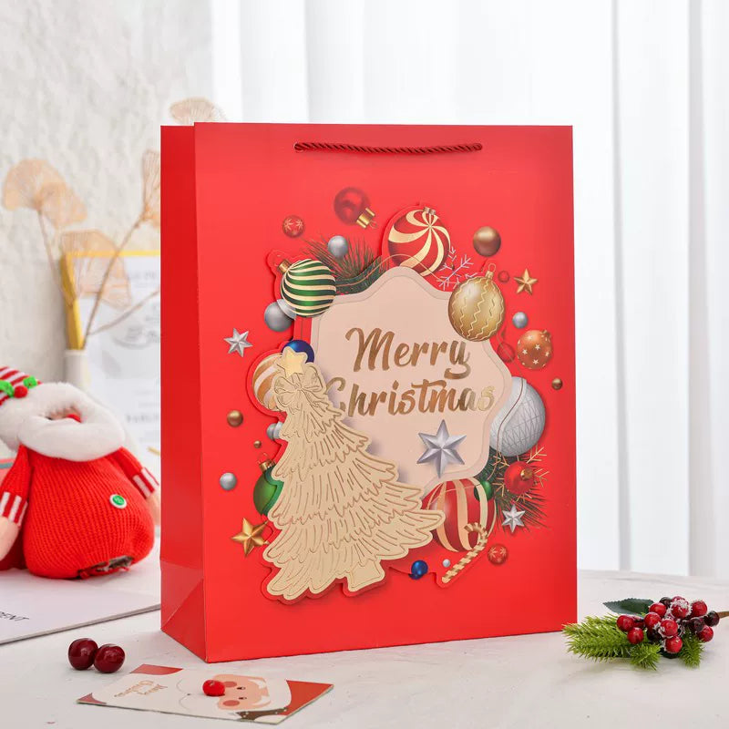 Large Christmas Paper Gift Bags with Rope Handles – variant 738054590