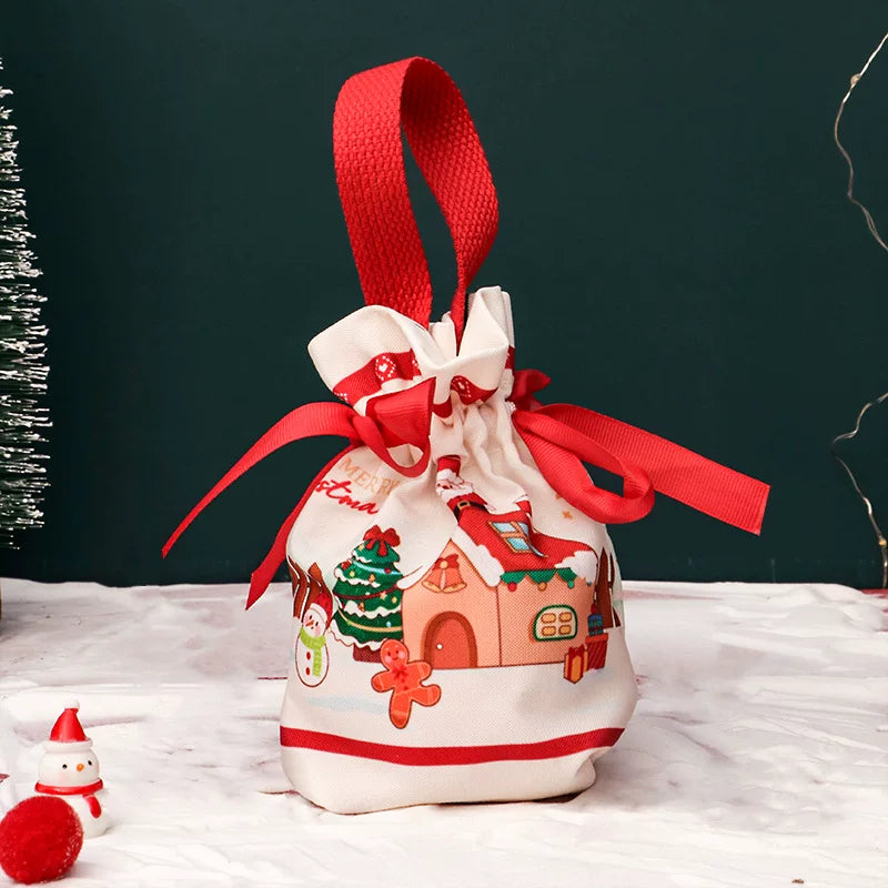 Christmas Canvas and Knitted Gift Bags with Carry Handles – variant 34522673771