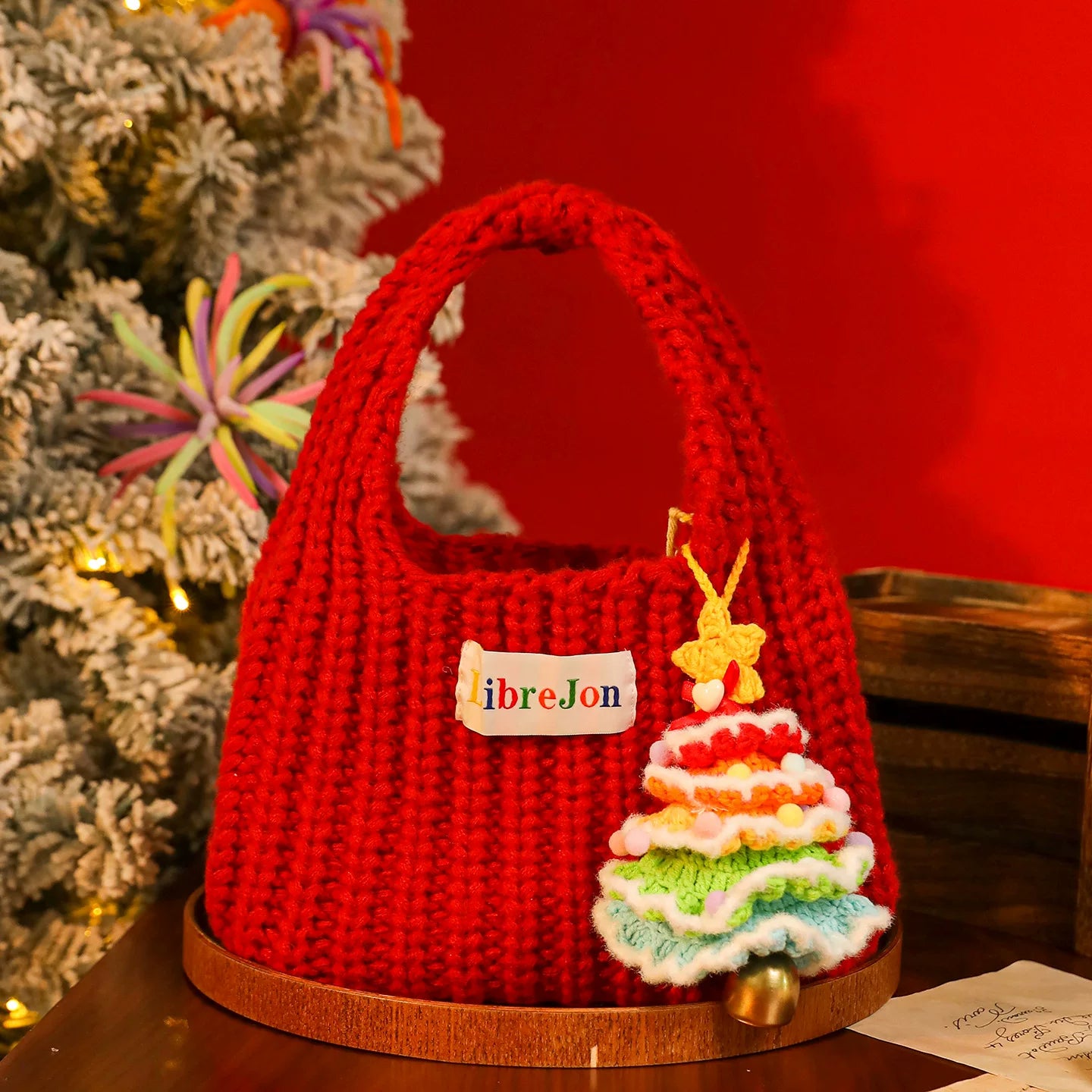 Hand-Crocheted Christmas Gift Bags with Carry Handles – variant 41292449876
