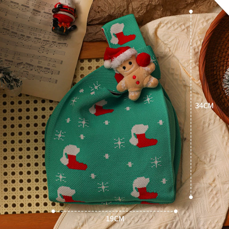 Knitted Christmas Gift Bags with Character Ornaments – variant 35195870667