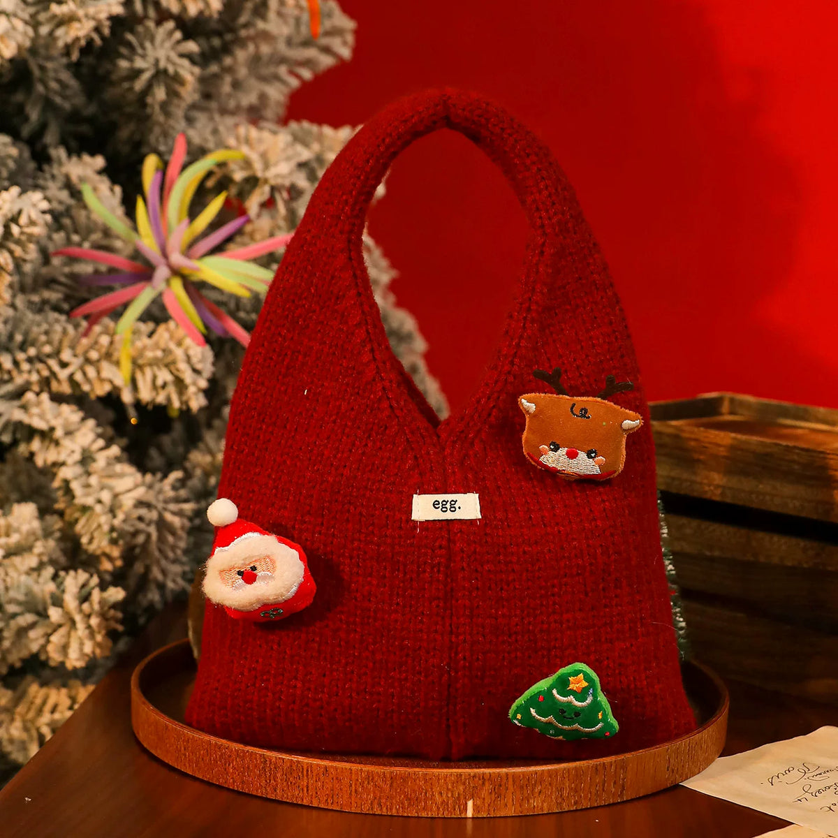 Hand-Crocheted Christmas Gift Bags with Carry Handles – variant 41292449878