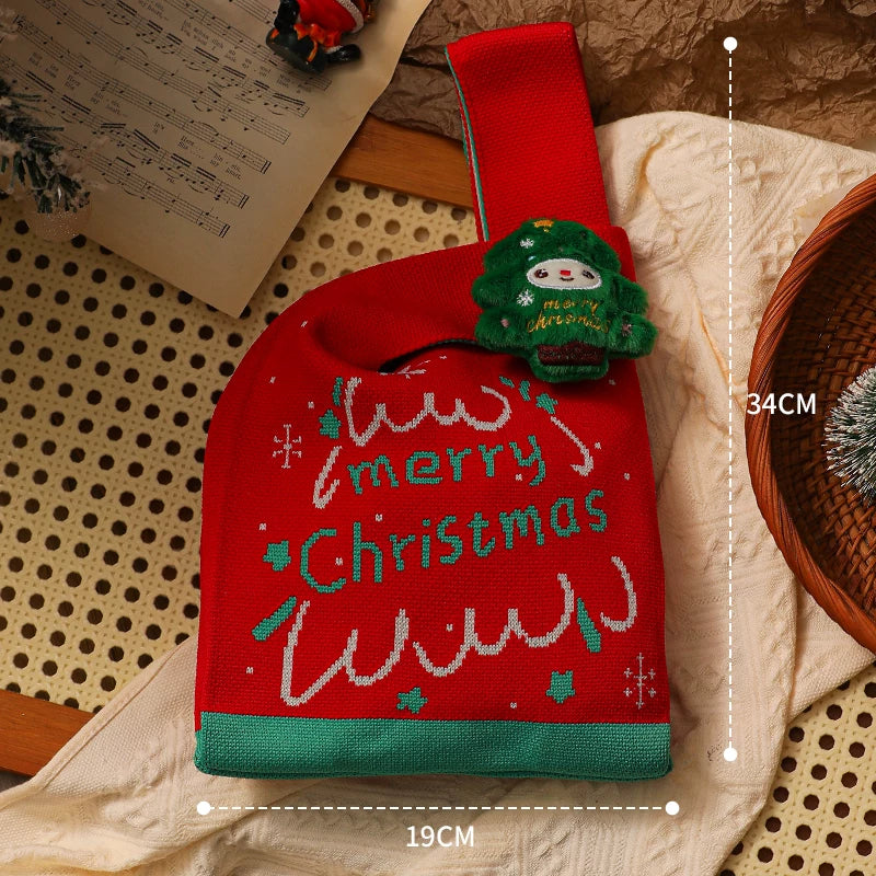 Knitted Christmas Gift Bags with Character Ornaments – variant 35195870665