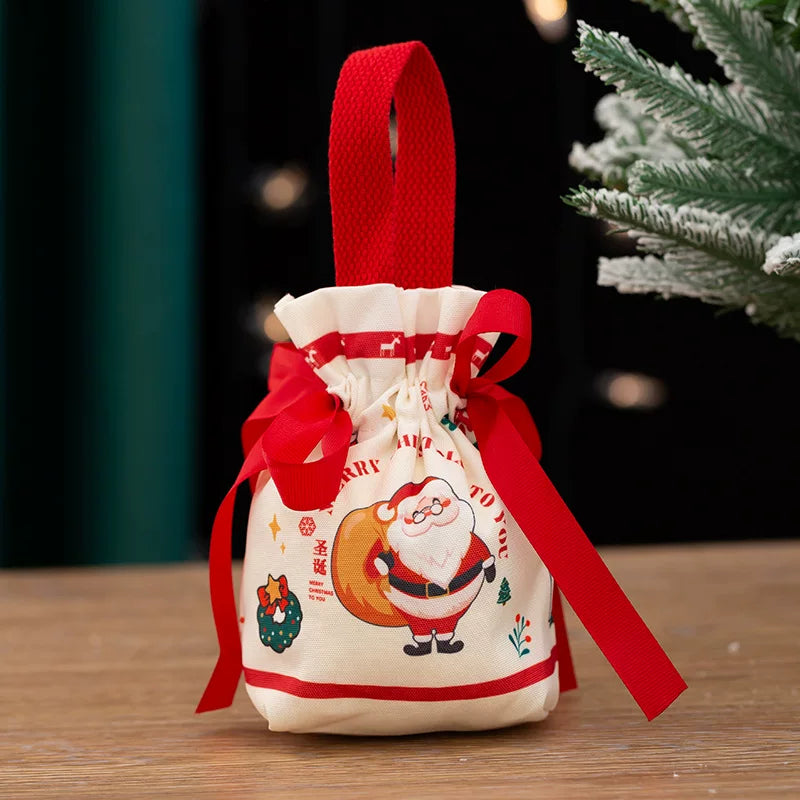 Christmas Canvas and Knitted Gift Bags with Carry Handles – variant 34522673770