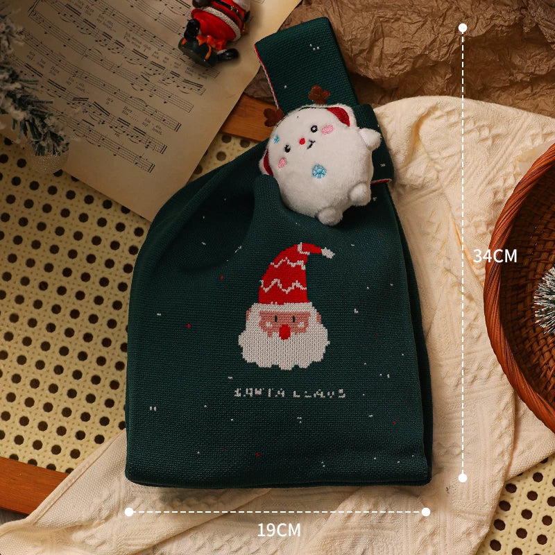 Knitted Christmas Gift Bags with Character Ornaments – variant 35195870668