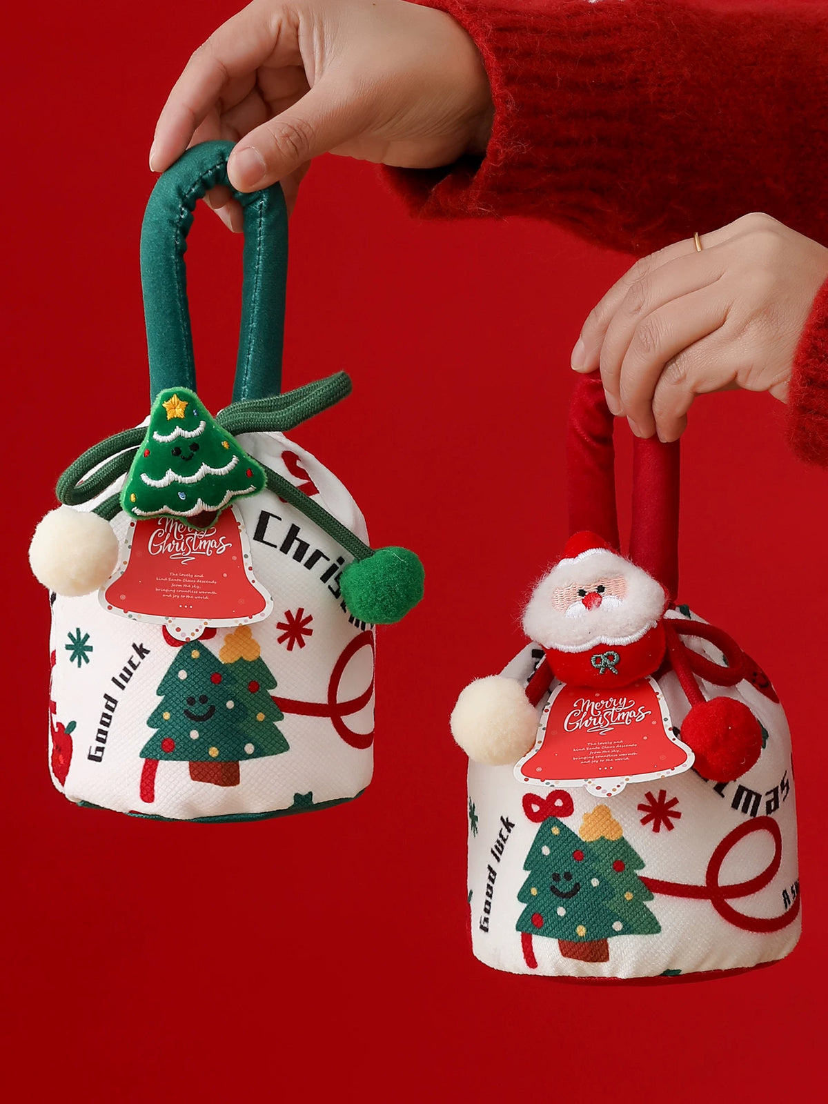 Oval Christmas Gift Bags with Carry Handles – gallery 05