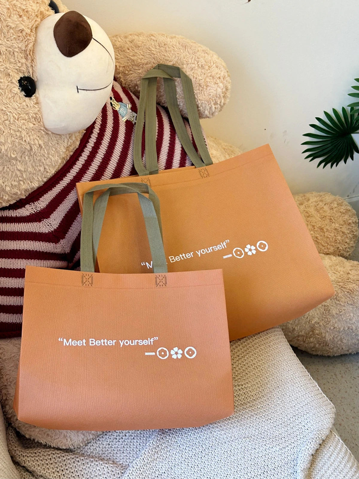 Ancora Red Non-Woven Tote Bags — 4 Styles product view 4