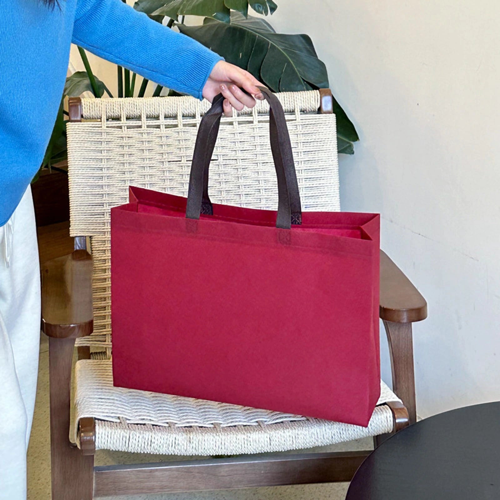 Ancora Red Non-Woven Tote Bags — 4 Styles — Ancora RedPlain