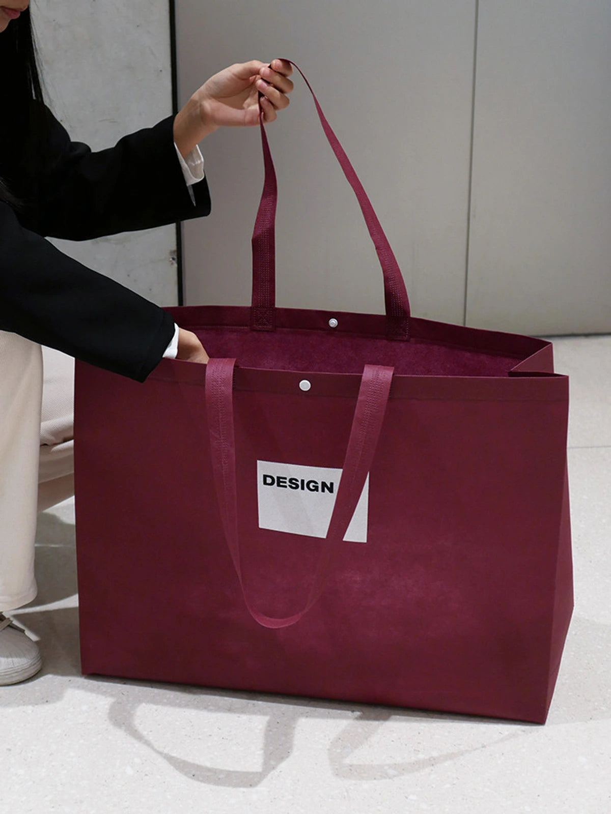 Ancora-Red Non-Woven Tote Bags — 5 Styles product view 5