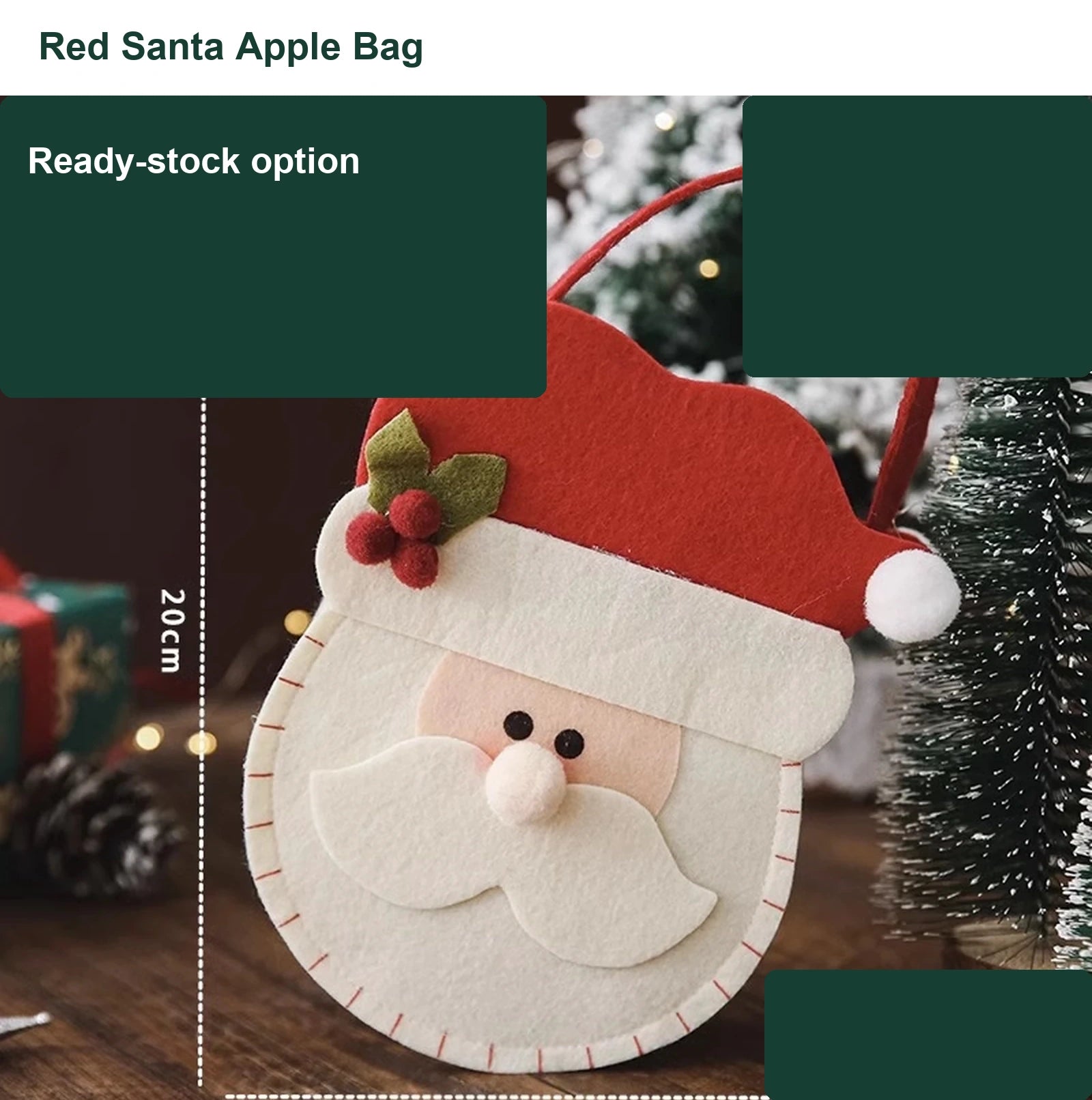 Assorted Felt and Knitted Christmas Apple Gift Bags – option 2840532896