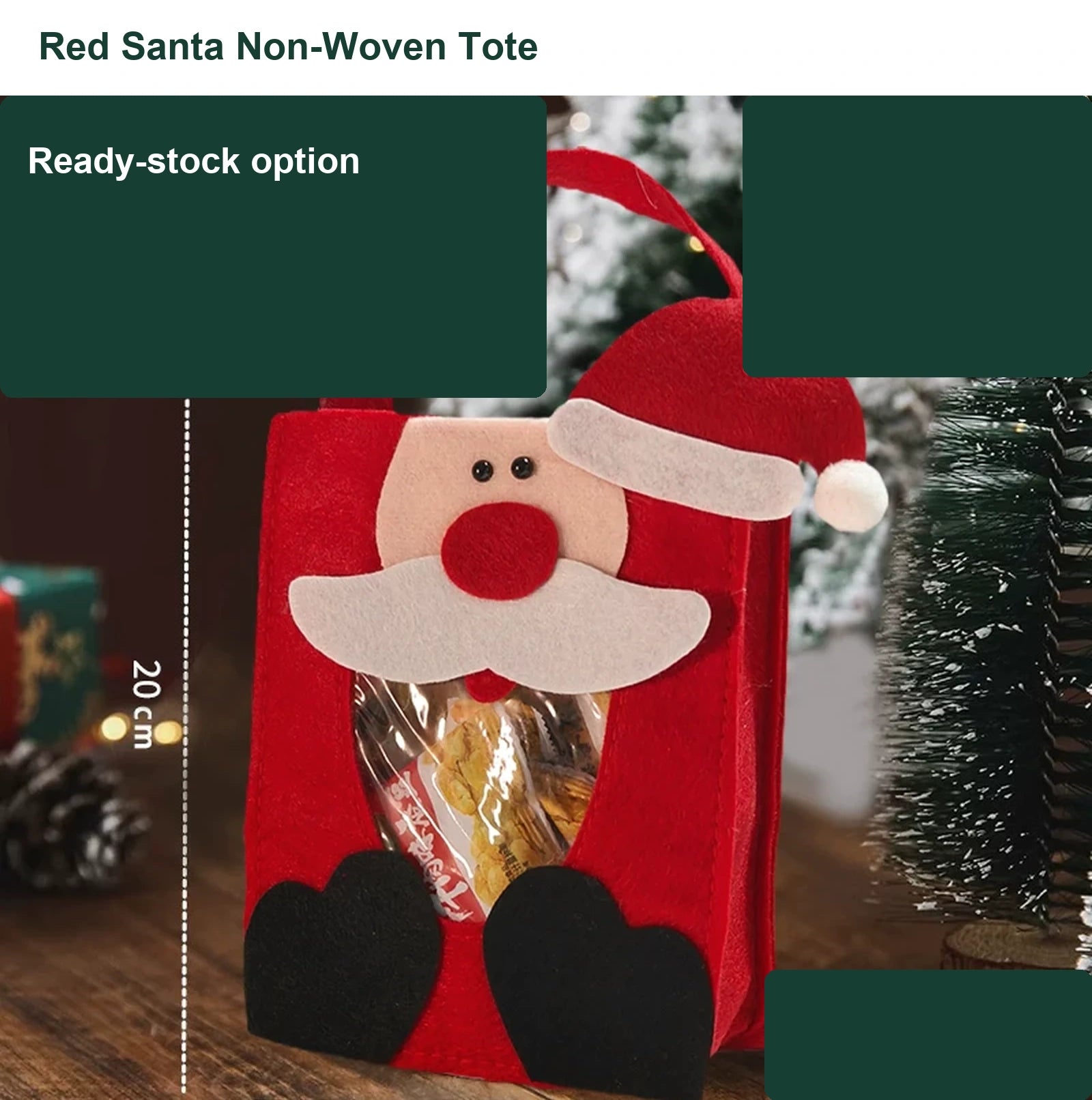 Assorted Felt and Knitted Christmas Apple Gift Bags – option 35771748907