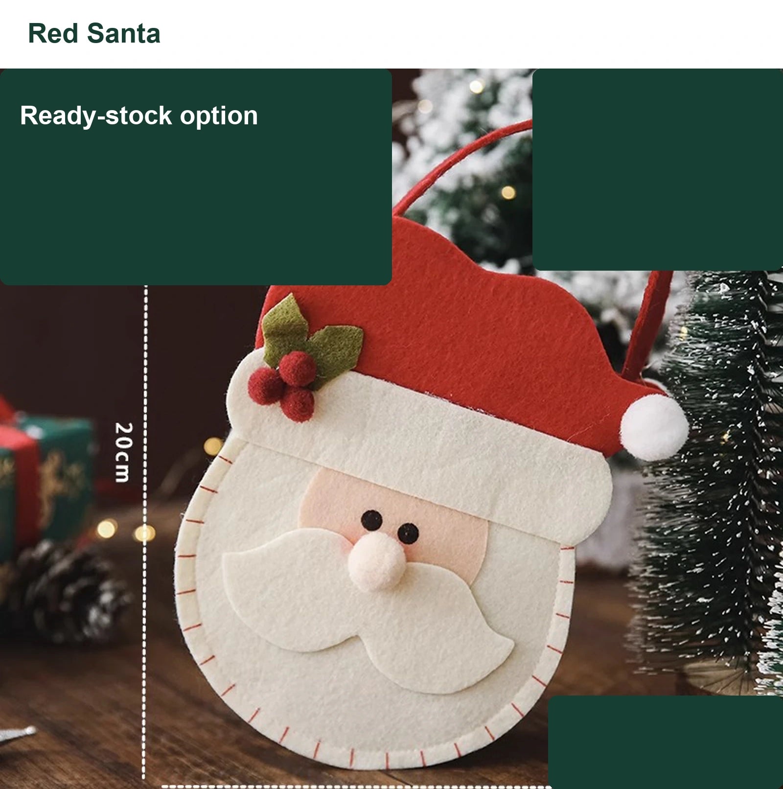 Assorted Felt and Knitted Christmas Apple Gift Bags – option 386166680