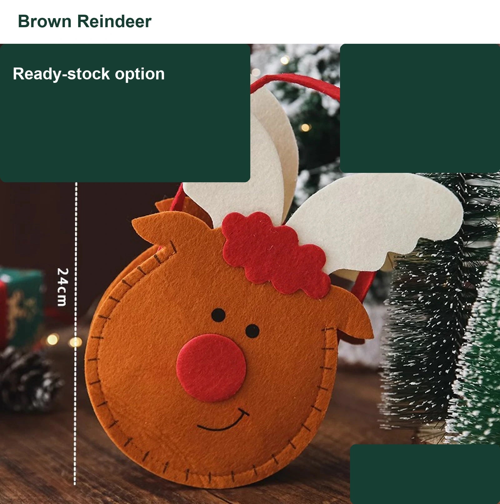 Assorted Felt and Knitted Christmas Apple Gift Bags – option 386730439