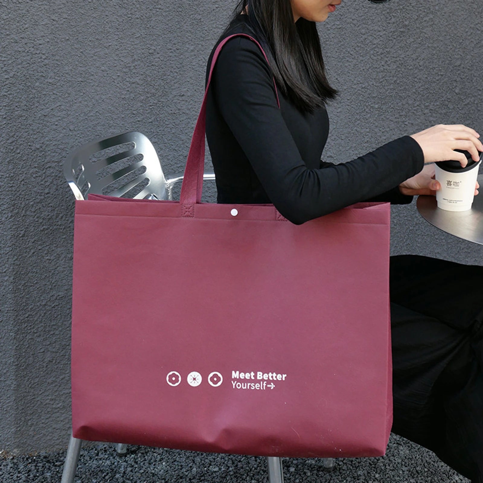 Black-Green Non-Woven Tote Bags — 8 Styles — Gusseted — Ancora Red